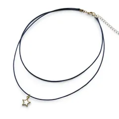 [ジュエル ボックス] JewelVOX ネックレス ショートネックレス レディース コード 星 ニッケルフリー 金属アレルギー対応 大人 (ゴールド)