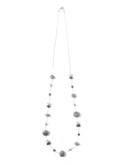 [ビームスハート] アクセサリー マルチストーン ロング ネックレス レディース SILVER×BLUE ONE SIZE