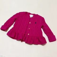 ベビー服) ポロ ラルフローレン ケーブル編み フリル カーディガン 9M