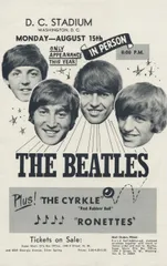 THE BEATLES　D.C.スタジアム 1966年8月15日 コンサート ポスター 37×59cm 複製 高品質◆ ビートルズ ジョンレノン ポールマッカートニー ロックのサムネイル