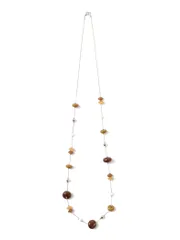 [ビームスハート] アクセサリー マルチストーン ロング ネックレス レディース GOLD×YELLOW ONE SIZE