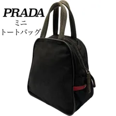 希少✤赤タグ【PRADA／プラダ スポーツ】ミニトートバッグ／ハンドバッグ　テスートナイロン ブラック（黒）ヴィンテージ 0417