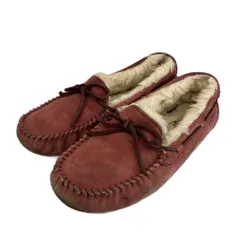 アグ UGG ダコタ DAKOTA ローファー モカシン スリッポン スエード ムートン リボン US7 24㎝ 赤 レッド 5612 /XZ ■GY18