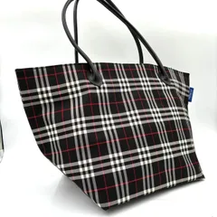 バーバリーブルーレーベル トートバッグ ノバチェック ナイロン ブラック 黒 大容量