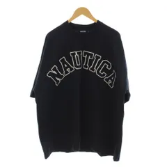 ノーティカ NAUTICA Tシャツ XL 紺 ネイビー ロゴプリント クルーネック 半袖 /LP ■GY99