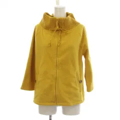 ランズエンド LANDS' END ジャケット 上着 L 黄色 イエロー 無地 ハイネック ボア 七分袖 /LP ■GY99のサムネイル