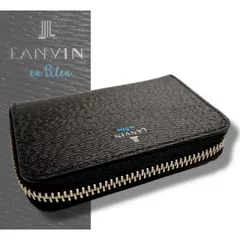 新品正規1.1万円 LANVIN en Bleu ランバン オン ブルー ワグラム パスケース/コインケース  黒(BLK) 579601