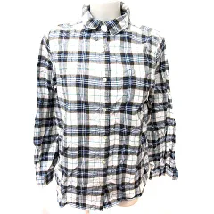 アーノルドパーマー Arnold Palmer シャツ ブラウス 長袖 チェック 3 L 茶 ブラウン オフホワイト /RT