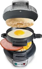 ☆新品　Hamilton Beach Breakfast Sandwich Maker with Egg Cooker Ring - 朝食サンドイッチ　米国輸入品のサムネイル