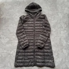 Gabardine K.T ギャバジンK.T 異素材切り替え ダウン ロングコート パーカー グレー 9