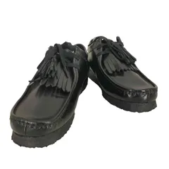 クラークス Clarks Wallabee Black HiShine Leather メンズ JPN：27.5 