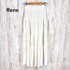 美品☆Rene ルネ フレアスカート ティアード ピンク 34 S - メルカリ