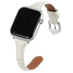 【新品】 [Owdaveni] コンパチブル アップルウォッチバンド牛革 スリム本革レザーバンド 柔らかいレディースベルト iWatch 11 Ultra SE 10 9 8 7 6 5 4 3 2 1に対応 49mm 46mm 45mm 44mm 42m 1