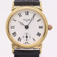 新品電池 CELINE 腕時計 ローマン レクタンギュラー トリオンフ 純 