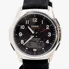 新品同様 稼働 カシオ ウェーブセプター WVA-M630B SS 電波ソーラー デジアナ文字盤 メンズ腕時計 2000000 NSK ABC21094 KMT