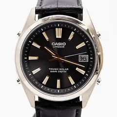美品 稼働 カシオ ウェーブセプター リニエージ LIW-130TLJ-1AJF 電波ソーラー ブラック文字盤 メンズ腕時計 2000000 NSK ABC21058 KMT