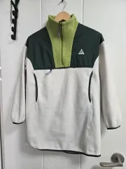 ナイキ ACG フリース ハーフジップアップ グリーン/アイボリー