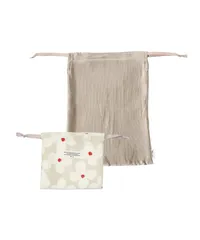 新品 Wpc. Patterns 巾着ポーチセット クッカオフ レディース 旅行ポーチ トラベルポーチ 出張 通勤 通学 洗濯機OK 洗える 衣類ポーチ 女性 2点セット 収納袋 化粧ポーチ おしゃれ 可愛い W136-9083-204