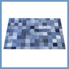 44 RugRu（ラグル） デニム パッチワーク ラグ カーペット wtw購入品