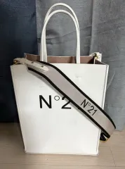 N21(ヌメロ ヴェントゥーノ) 白 ショルダーバッグ トートバッグ