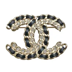 CHANEL シャネル ココマーク ブローチ チェーン ラインストーン クルーズコレクションB20/C GP ゴールド レディース