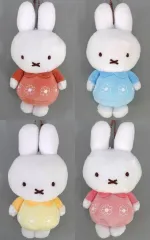 【中古】ぬいぐるみマスコット・ぬいぐるみバッジ 全4種セット マスコットバッジ お花柄のお洋服 「タイトーくじ ミッフィー Pastel Flower Collection」 D賞