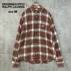 DENIM&SUPPLY RALPH LAUREN デニムアンドサプライ ラルフローレン チェック シャツ 長袖 レッド マルチカラー ネルシャツ フランネル コットン100％ 788550940001 Mサイズ アメカジ 定番 古着 希少 ★ ■◇