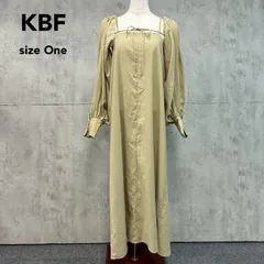 KBF ケービーエフ ベージュ 2WAY ボリュームスリーブ ワンピース スクエアネック パフスリーブ バックオープン ロング マキシ丈 無地 シンプル アーバンリサーチ ポリエステル レーヨン KB34-26L160 ★ ■◇