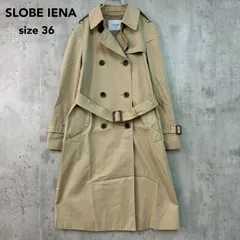 SLOBE IENA スローブイエナ コットン トレンチコート ロング丈 ベージュ size36 20-020-912-7000-1-0 ベイクルーズ ライトアウター ダブル ボタン ベルテッド 羽織り カジュアル 上品 きれいめ オフィス ★ ■◇のサムネイル