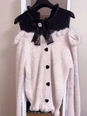 地雷系 量産型 オフショルダー ニット