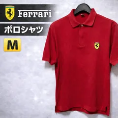 USA製 Outer Banks Ferrari ワッペン 半袖ポロシャツ M レッド 100%コットンのサムネイル