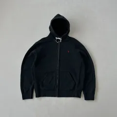 ラルフローレン ジップパーカー ブラック レッドポニー L