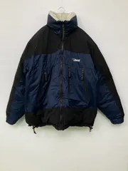 BEAR ベア ダウンジャケット/コート M ネイビー ナイロン 無地 ワンポイント ブランドロゴ ミドル丈 フードあり フード取り外し可 ジップアップ