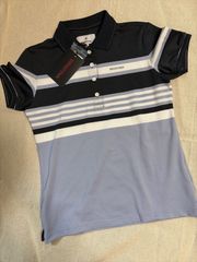 BRIEFING GOLFポロシャツ サイズM ブリーフィング マリンストライプ