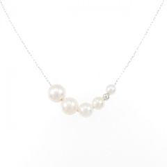 ミキモトMIKIMOTO ☆美品 パールネックレス リーフデザイン あこや真珠