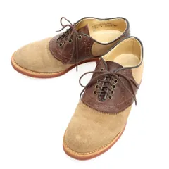 【中古】ウォークオーバー WALK OVER スエードレザー ドレスシューズ ベージュxブラウン【サイズ7 1/2】【メンズ】