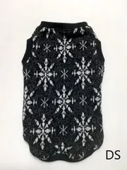 ☆ジャガード裏毛Snowflake　ブラック　ダックスS　ハンドメイド☆