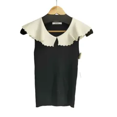 スナイデル snidel フリルスカラップカラーノースリニット レディース ONE SIZE 