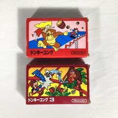 패미콘 동키 콩 동키 콩 3 소프트 2 개 세트 정리 상자 설명서 Famicom FC