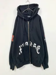 美品 XLARGE エクストララージ オールドイングリッシュロゴ ジップフーデッドスウェット ジップアップ パーカー sizeM/黒 ■◇ レディース