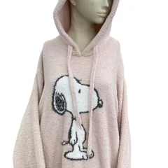 199990 gelato pique ジェラートピケ PEANUTS ジェラートジャガードパーカー ピンク フリーサイズ スヌーピーコラボ ジャガードドレス ルームウェア