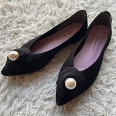 CHANEL デニム カメリア フラットシューズ 38C - メルカリ