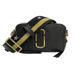 マークジェイコブス ショルダーバッグ美品  スナップショット スモール カメラバッグ M0010070 黒×ダークグリーン×ボルドー レザー