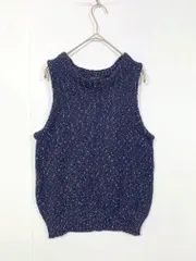 新品 MAYSON GREY メイソングレイ コットン ニット ベスト ノースリーブ プルオーバー size2/紺  ■■ レディース
