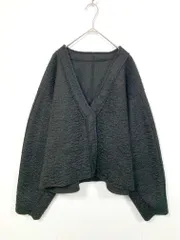 美品 SELECT MOCA セレクトモカ オーバーサイズシルエット ブークレーVネックショート カーディガン sizeF/黒 ■■ レディース