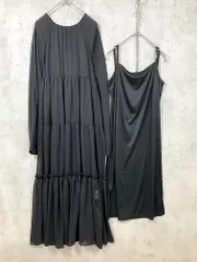 新品 Louere ルエレ 定価7759円 シアーティアード ワンピース sizeM/黒 ■■レディース