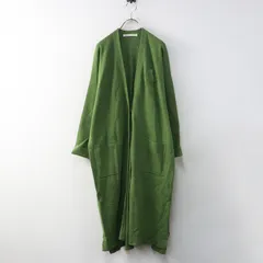 美品 コンジェペイエ アデュートリステス conges payes ADIEU TRISTESSE コットンニットガウンカーディガン＼グリーン【2400014909340】のサムネイル