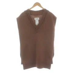 マルタンマルジェラ 14 Martin Margiela 14 Vネックニットベスト プルオーバー ウール M 茶 ブラウン S50TH0050 /KUのサムネイル
