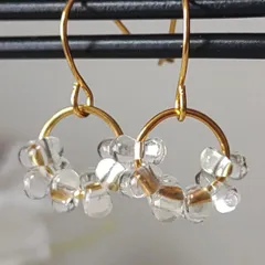 NO456　クリアーガラスピアス