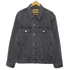 エドウィン EDWIN ET1115 デニムジャケット L ブラック グレーのサムネイル